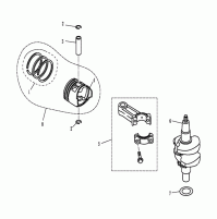 CRANKSHAFT & PISTON - 4 Strok For F4F5BM